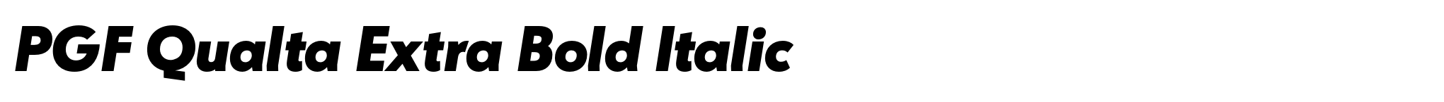PGF Qualta Extra Bold Italic image